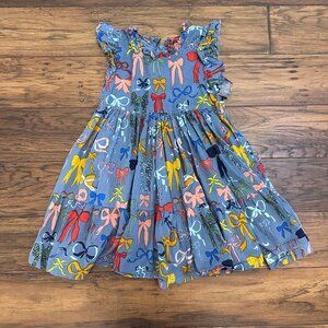 Pink Chicken Blue Bows on Bows Dress *